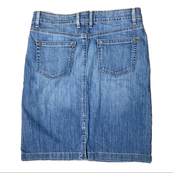 L.L. Bean Denim Skirt 4 Coastal Cowgirl Spring - Picture 2 of 7